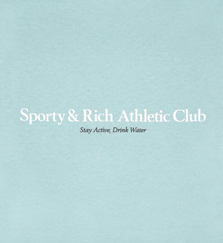 Athletic Club T-Shirt - Aqua/White