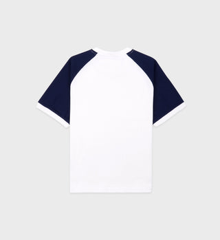 Adidas Two Tone Ringer Tee - White/Navy