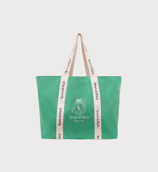 Crown Logo Club Tote Bag - Verde/White