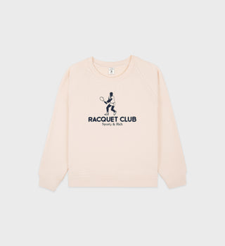 Racquet Club Kids Crewneck - Cream/Navy