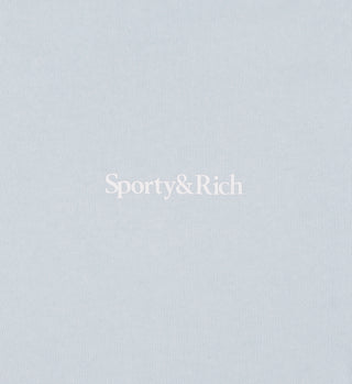 Be Nice Cropped T-Shirt - Baby Blue/White