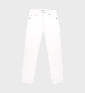 Vintage Fit Straight Leg Denim - Off White