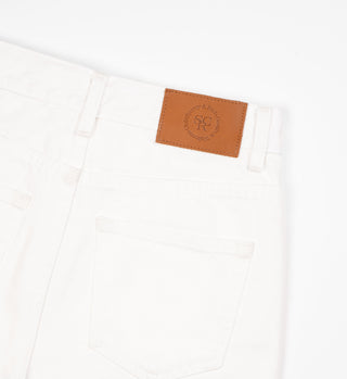 Vintage Fit Straight Leg Denim - Off White