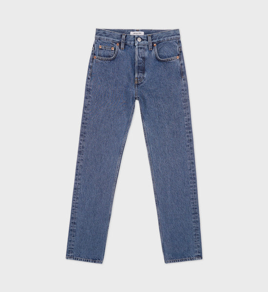 Vintage Fit Straight Leg Denim - Medium Blue