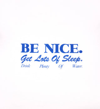 Be Nice Kids Ringer Tee - White/Paris Blue