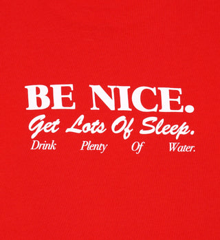 Be Nice Kids T-Shirt - Bright Red/White