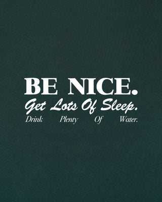 Be Nice T-Shirt - Forest/White