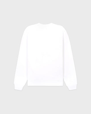 White sweatshirt on a light gray background