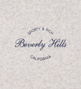 Beverly Script Soft Crewneck - Heather Gray/Navy