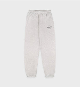 Beverly Script Soft Sweatpant - Heather Gray/Navy