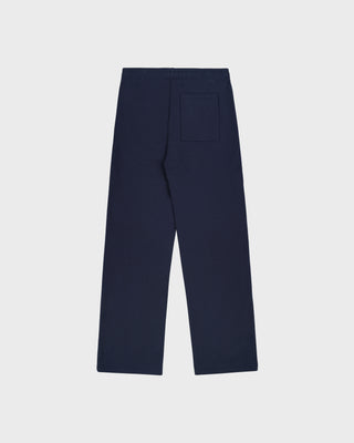 Navy blue pants on a white background