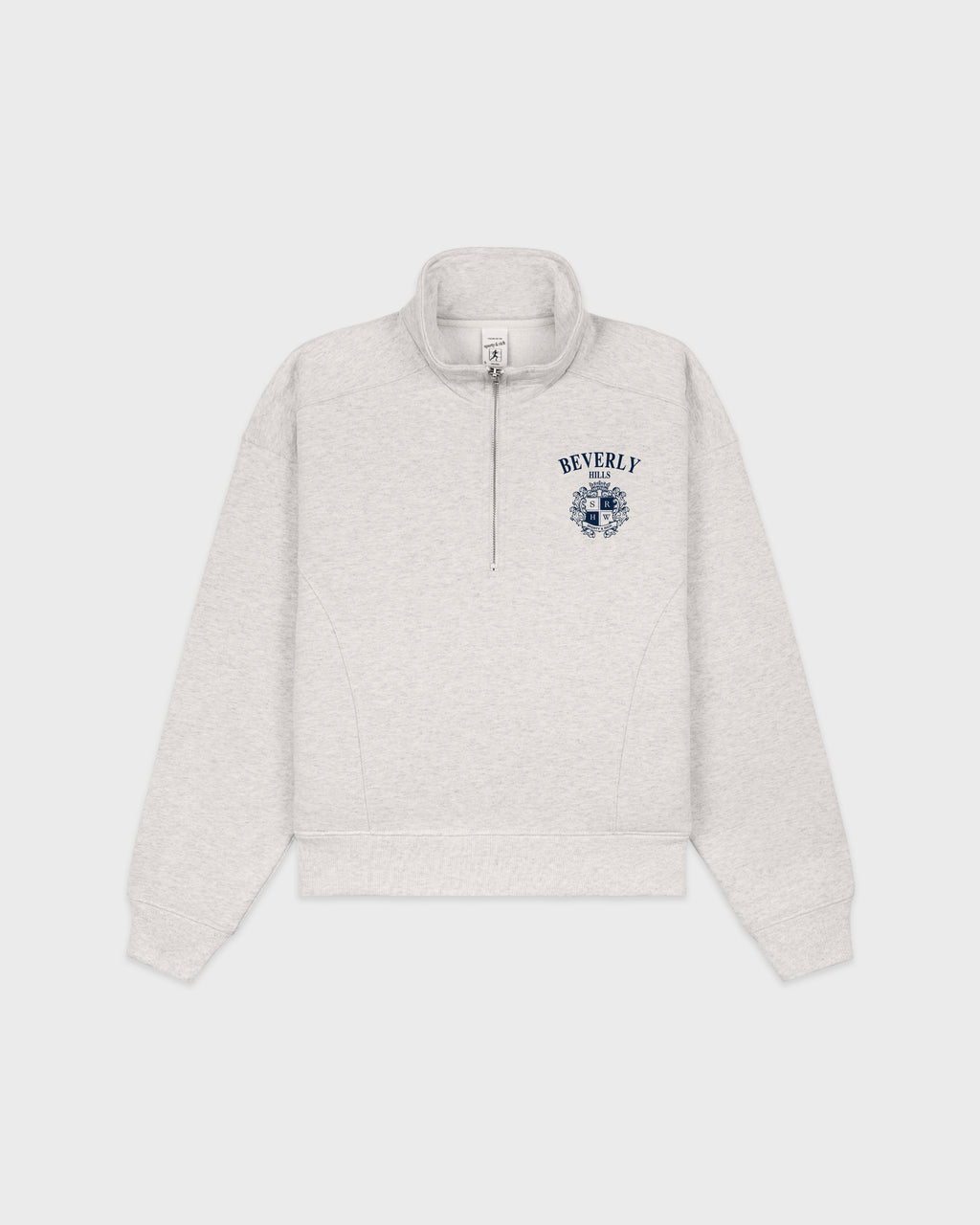 BH Crest Quarter Zip - Heather Gray/Navy