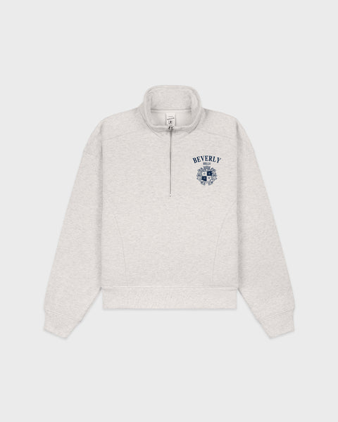 BH Crest Quarter Zip - Heather Gray/Navy