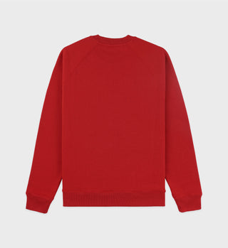 Beverly Hills Crest Soft Crewneck - Ruby