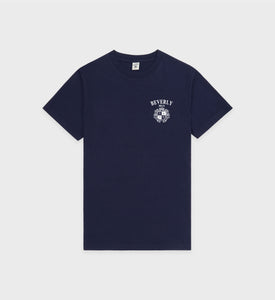 Beverly Hills Crest Soft T-Shirt - Navy/White