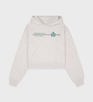 Beverly Hills Horizon Soft Cropped Hoodie - Heather Gray