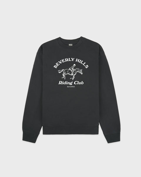 BH Riding Club Crewneck - Faded Black/White