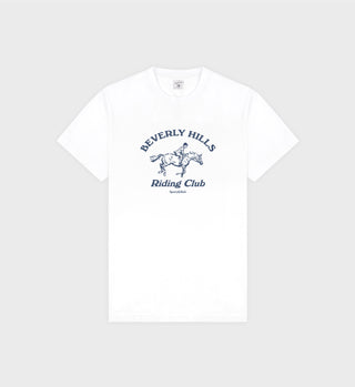 Beverly Hills Riding Club Soft T-Shirt - White/Navy