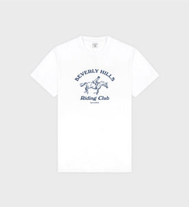 Beverly Hills Riding Club Soft T-Shirt - White/Navy