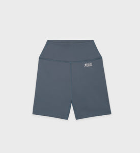 Action Logo Biker Short - Slate/White