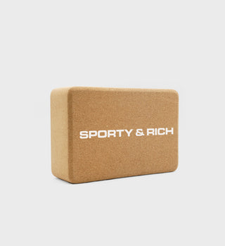 Bold Logo Cork Yoga Block