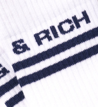 Bold Logo Socks - White/Navy