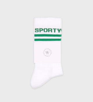 Bold Logo Socks - White/Verde