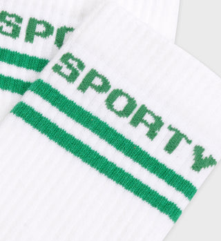 Bold Logo Socks - White/Verde