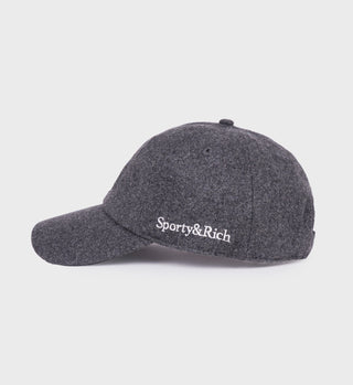 Boucle S Wool Hat - Dark Gray/Cream