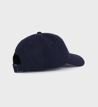 Boucle S Wool Hat - Navy/Cream