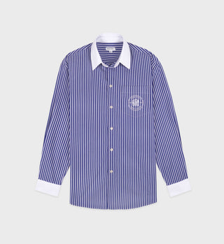 Chemise oversized Bristol Crest 100th - Marine/Blanc