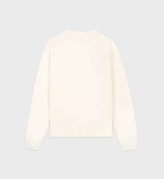 Bristol Crest Knitted Sweater - Cream/Navy