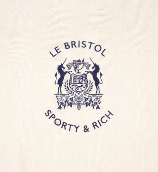 Bristol Crest Knitted Sweater - Cream/Navy