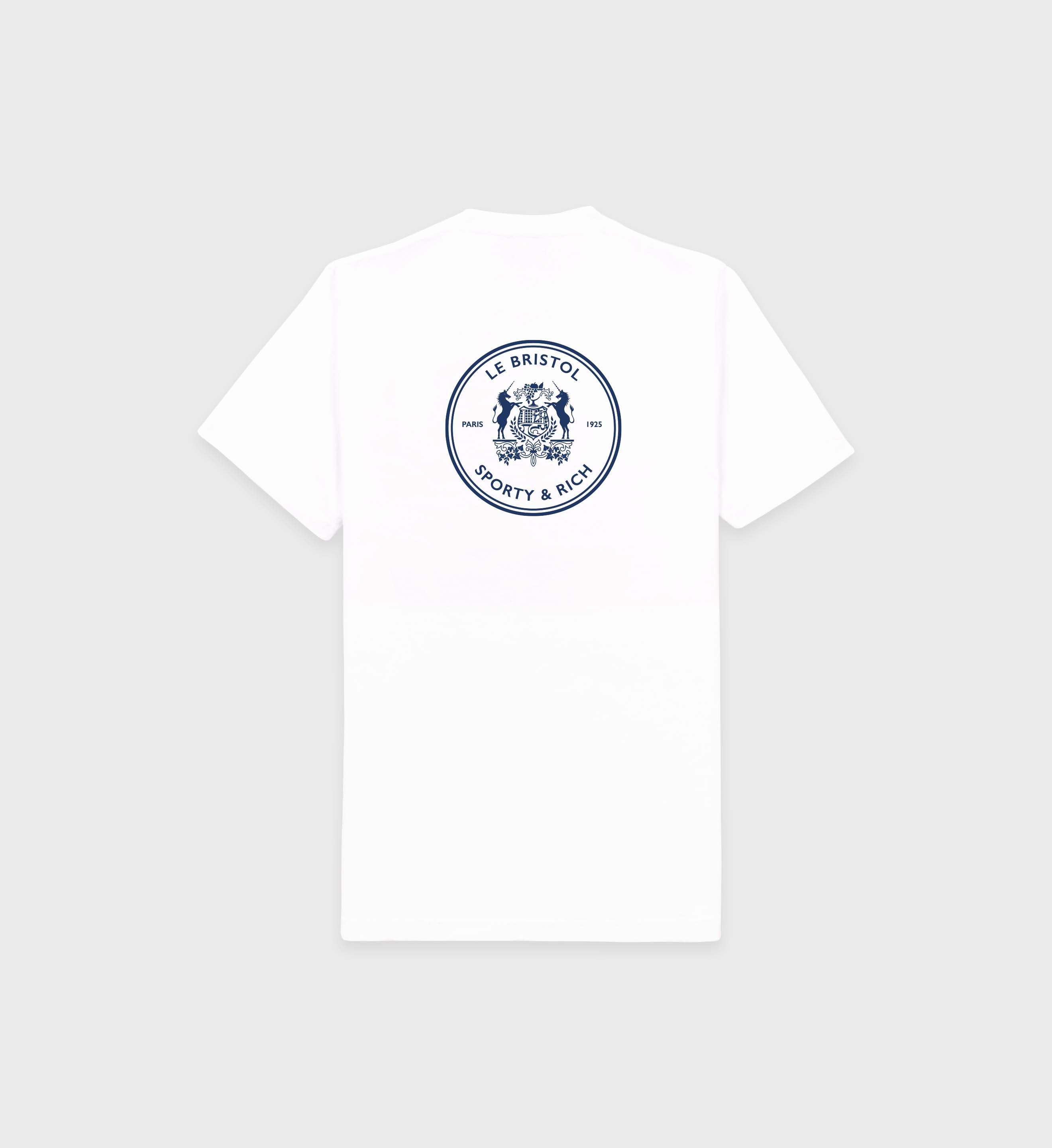 Bristol Crest T-Shirt - White/Navy