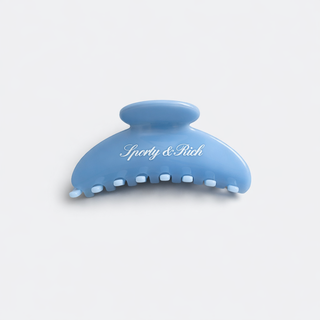 Cursive Logo Hair Clip - Sky Blue