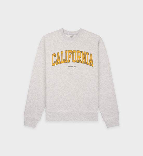 California Crewneck - Heather Gray/Gold