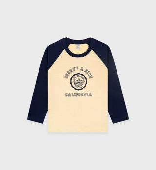 California Emblem Kids Baseball Tee - Almond/Navy