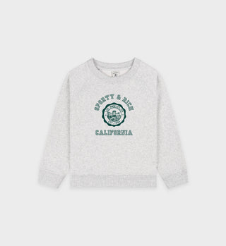 California Emblem Kids Crewneck - Heather Gray/Forest