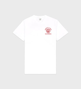 T-Shirt California Emblem - Blanc/Rubis