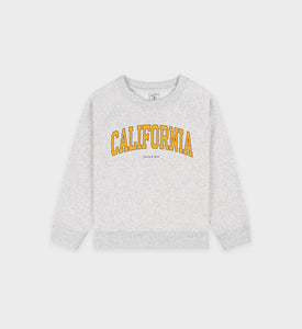 Crewneck enfant California - Gris Chiné/Doré