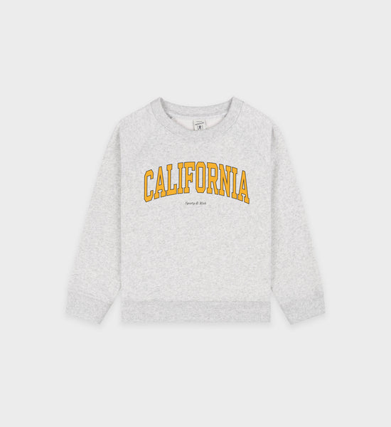 Crewneck enfant California - Gris Chiné/Doré