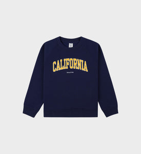 Crewneck enfant California - Marine/Doré