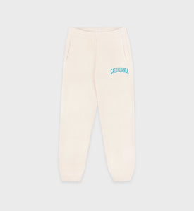 California Kids Sweatpant - Cream/Spring Green