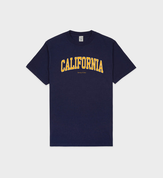 California T-Shirt - Navy/Gold