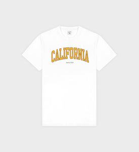 T-shirt California - Blanc/Doré