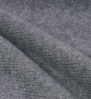 The Carlyle Crest Cashmere Hoodie - Heather Gray/Forest