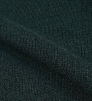 The Carlyle Crest Cashmere Crewneck - Forest/White