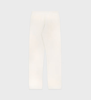 The Carlyle Crest Cashmere Trousers - Cream/Forest