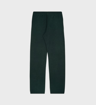 The Carlyle Crest Cashmere Trousers - Forest/White