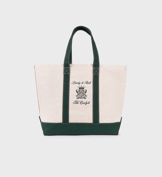 The Carlyle Crest Tote Bag - Natural/Forest